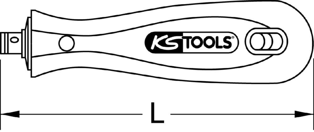 Produktbild KS Tools Handgriff für Doppelklingen 1/4 Zoll ERGOTORQUEplus bild 2