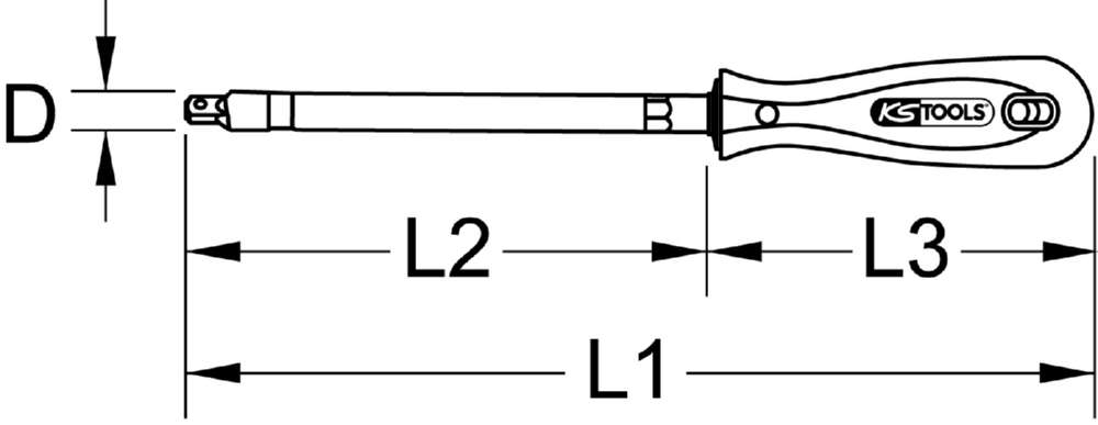Produktbild KS Tools 1/4 Zoll ERGOTORQUEplus Vierkant-Schraubendreher Gesamtlänge 200 mm bild 2
