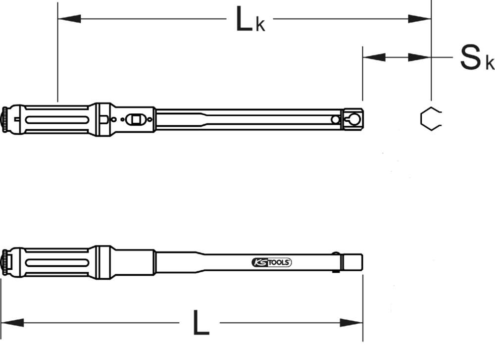 Produktbild KS Tools 14 x 18 mm ERGOTORQUE®precision Einsteck Drehmomentschlüssel 150 - 750 Nm bild 3