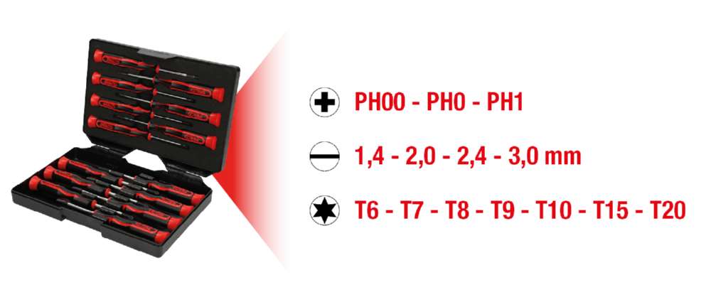 Produktbild KS Tools Feinmechanik Schraubendrehersatz 14 Teile bild 2