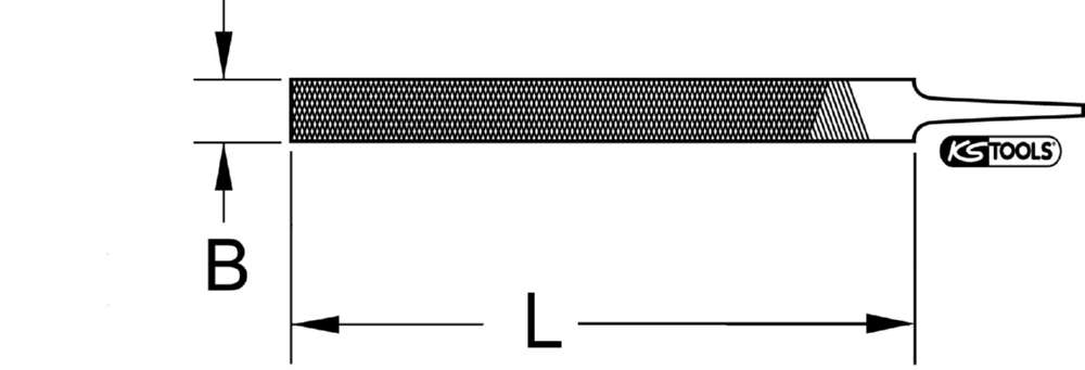 Produktbild KS Tools Feilenblatt flach Form B 200 mm Hieb 1 bild 2
