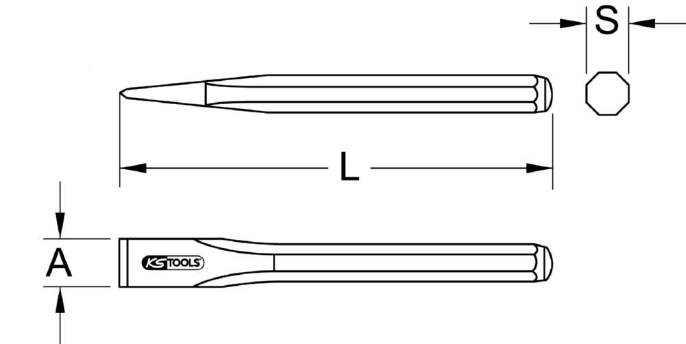 Produktbild KS Tools Flachmeißel 600x25mm bild 2