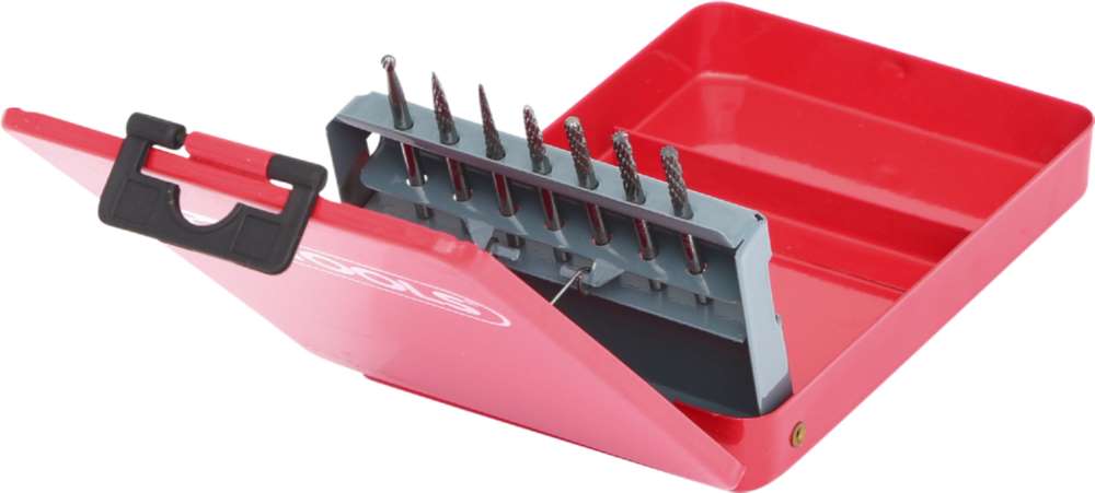 Produktbild KS Tools HM Frässtiftsatz in Stahlblechkassette 7 Teile bild 3