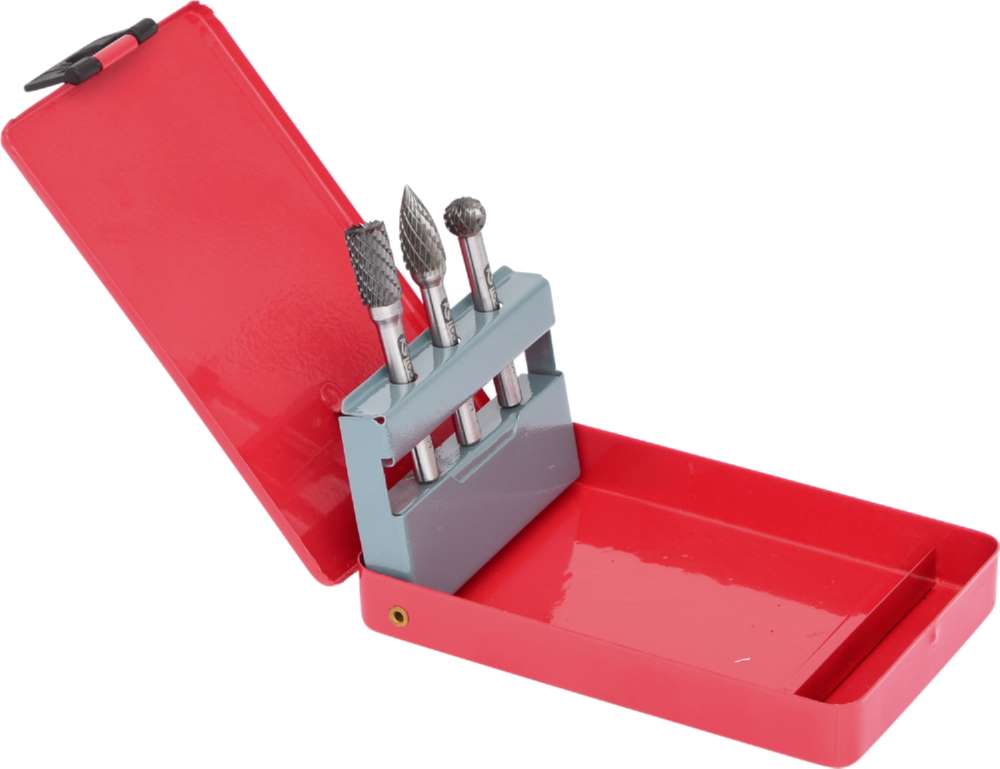 Produktbild KS Tools HM Frässtiftsatz in Stahlblechkassette 3 Teile bild 4