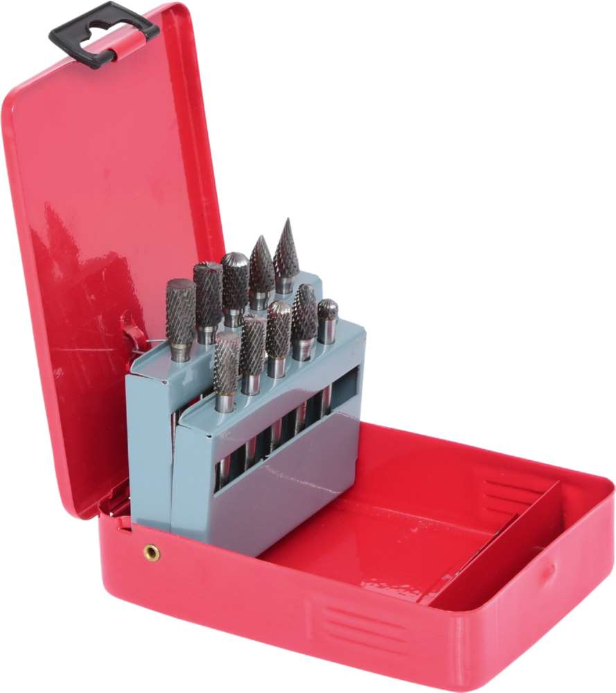 Produktbild KS Tools HM Frässtiftsatz in Stahlblechkassette 10 Teile bild 4
