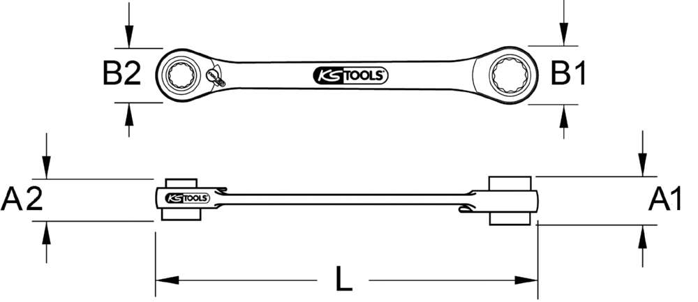 Produktbild KS Tools GEARplus Mini Bit Umschalt Ratschenringschlüssel 1/4 Zoll x 5/16 Zoll bild 5