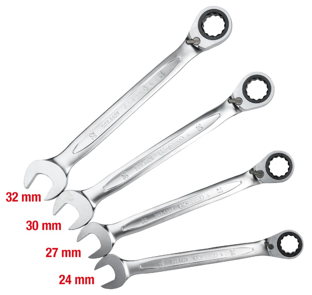 Produktbild KS Tools GEARplus Ratschenringmaulschlüssel-Satz umschaltbar 4-tlg bild 4