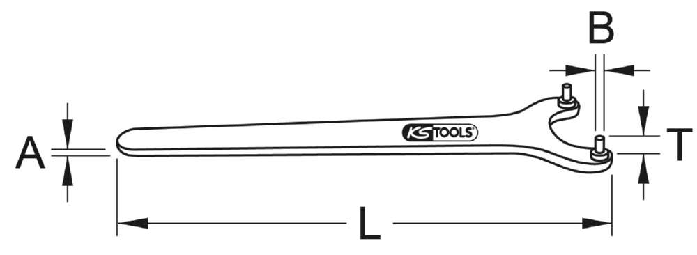 Produktbild KS Tools Gelenk-Zweilochmutterndreher 40 - 80 mm bild 2