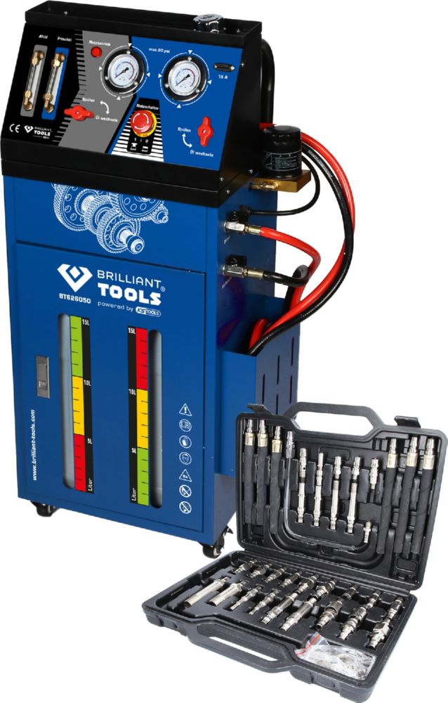 Produktbild Brilliant Tools Getriebespülgerät für Automatikgetriebe inklusive Adaptersatz 35 teilig bild 2