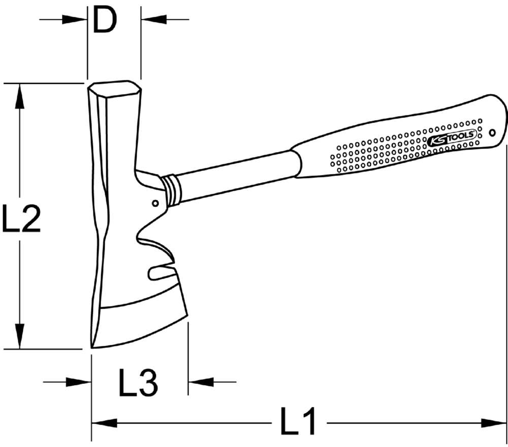 Produktbild KS Tools Gipserbeil mit Fiberglasstiel 600g bild 5