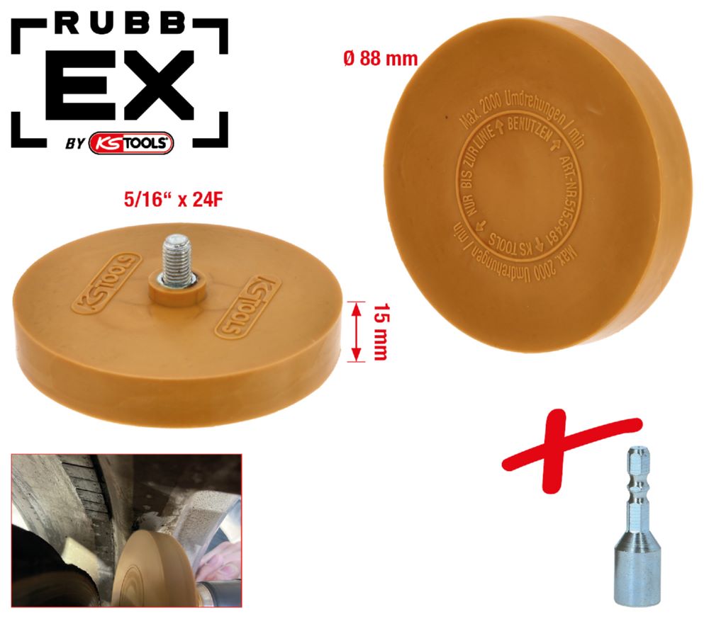 Produktbild KS Tools KFZ Gummi Radierteller 88 mm bild 2