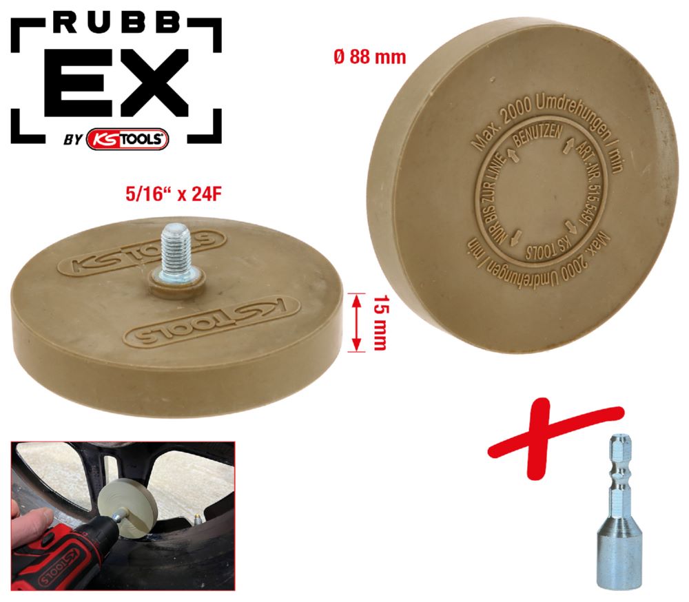 Produktbild KS Tools KFZ Gummi Radierteller für matte Lacke 88 mm bild 2