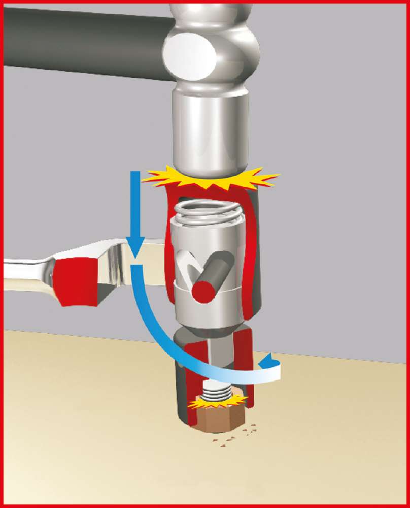 Produktbild KS Tools 1/2 Zoll Hand Schlagschrauber Länge 475 mm bild 2