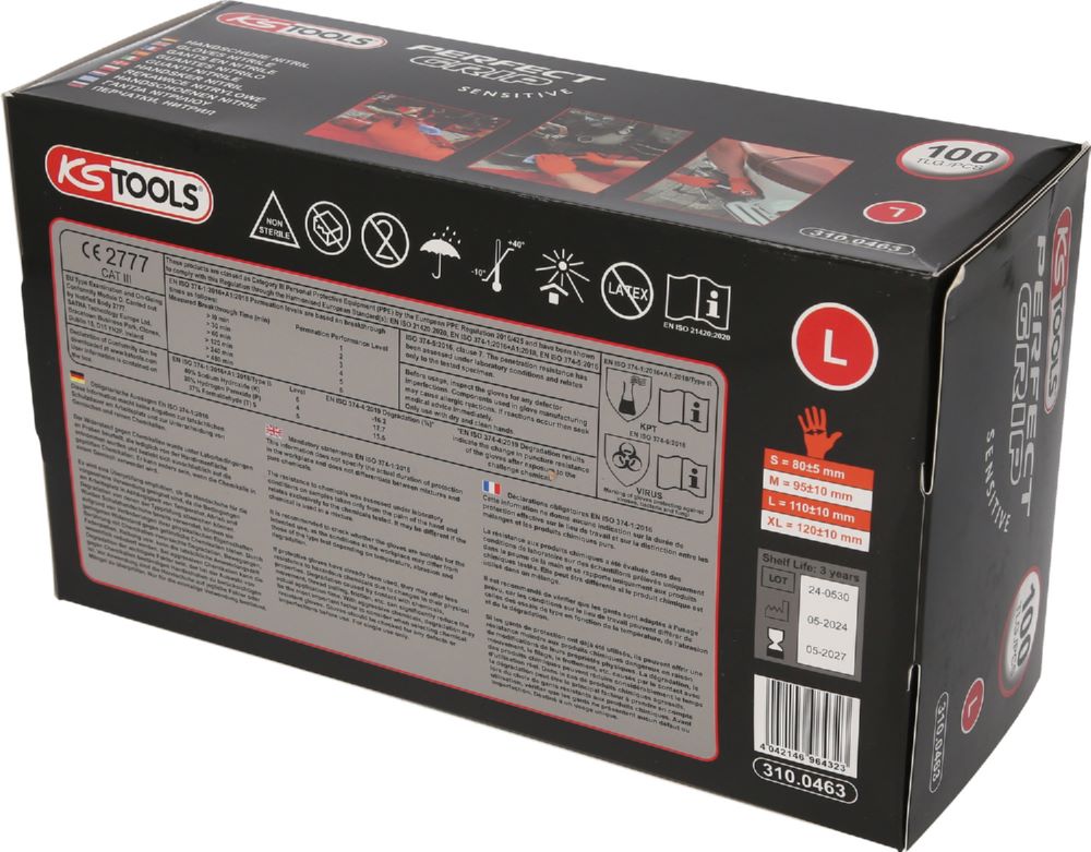 Produktbild KS Tools Handschuhe Nitril Größe L 100er Pack bild 4