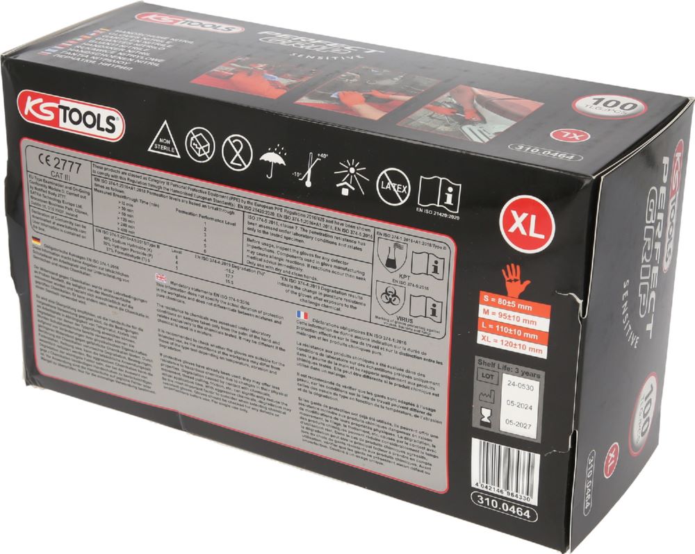 Produktbild KS Tools Handschuhe Nitril Größe XL 100er Pack bild 4