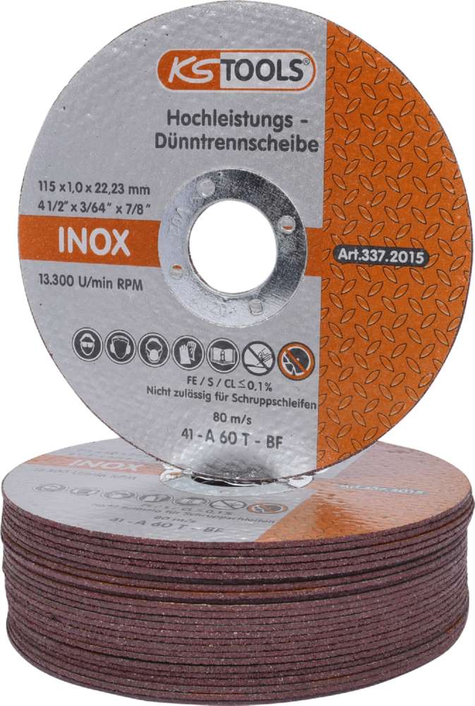 Produktbild KS Tools Dünntrennscheibe Hochleistungsscheibe Durchmesser 115 mm 1 mm stark