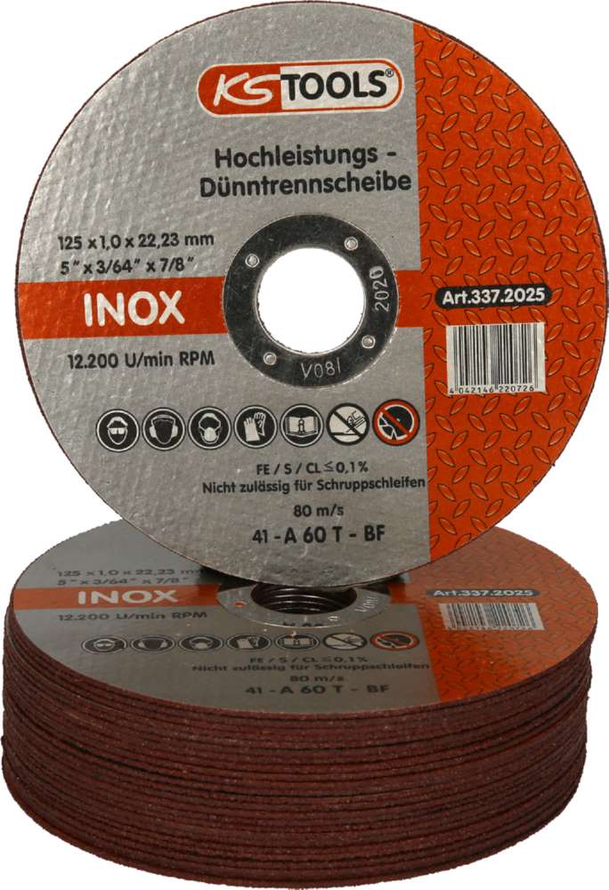 Produktbild KS Tools Dünntrennscheibe Hochleistungsscheibe Durchmesser 125 mm 1 mm stark