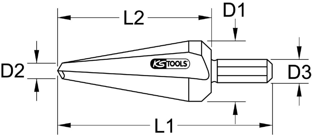 Produktbild KS Tools HSS Co Blechschälbohrer 16 bis 30,5 mm bild 2