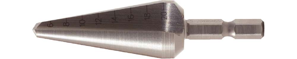 Produktbild KS Tools HSS Blechschälbohrer Bit 1/4 Zoll 5 bis 22 mm