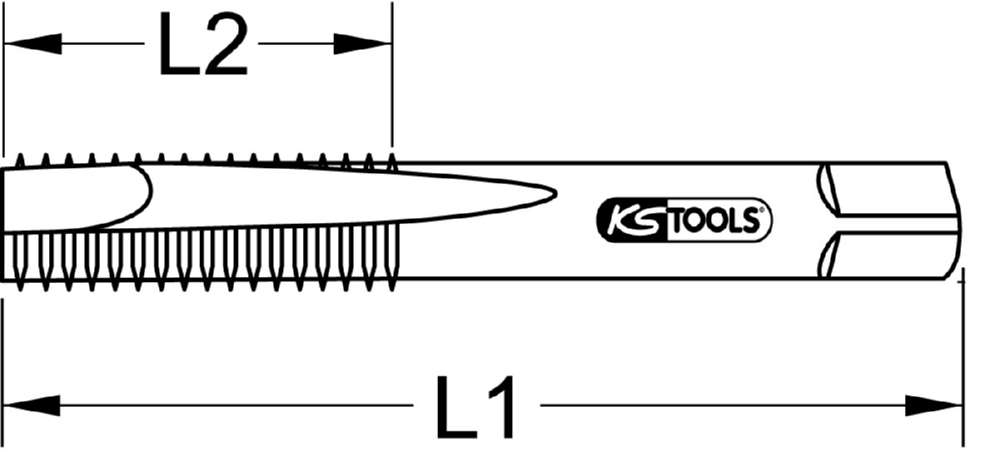 Produktbild KS Tools HSS Co Einschnittgewindebohrer M 12 x 1,75 bild 2