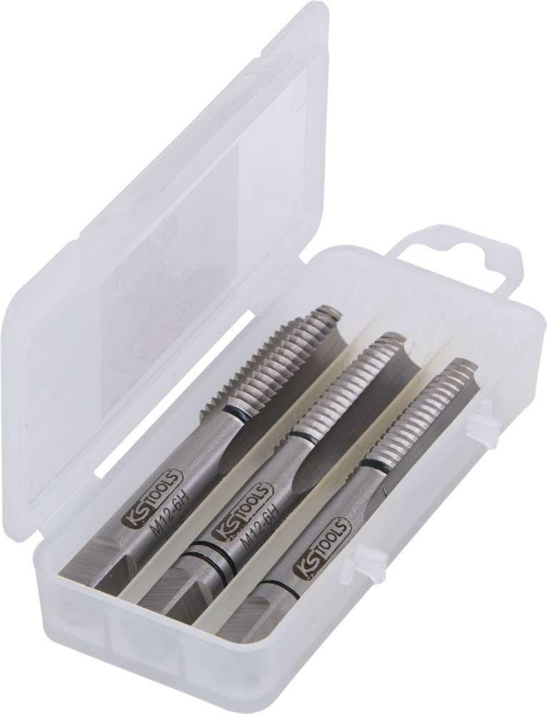 Produktbild KS Tools HSS Handgewindebohrersatz M12x1,75 3 Teile bild 6