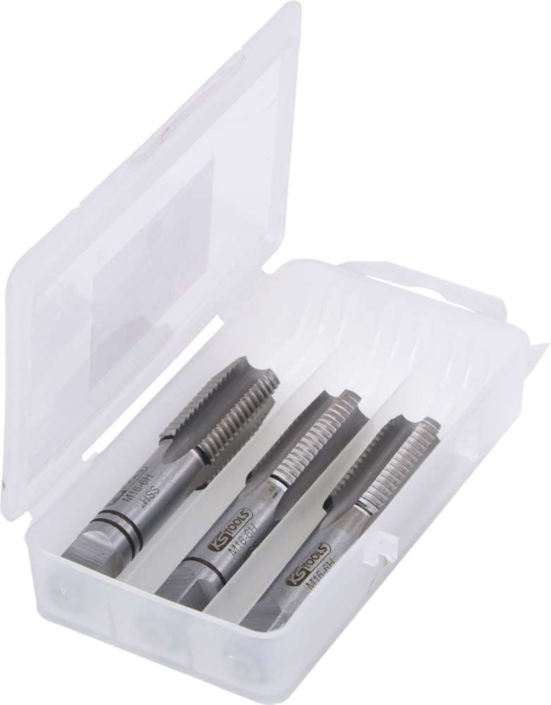 Produktbild KS Tools HSS Handgewindebohrersatz M16x2,0 3 Teile bild 6