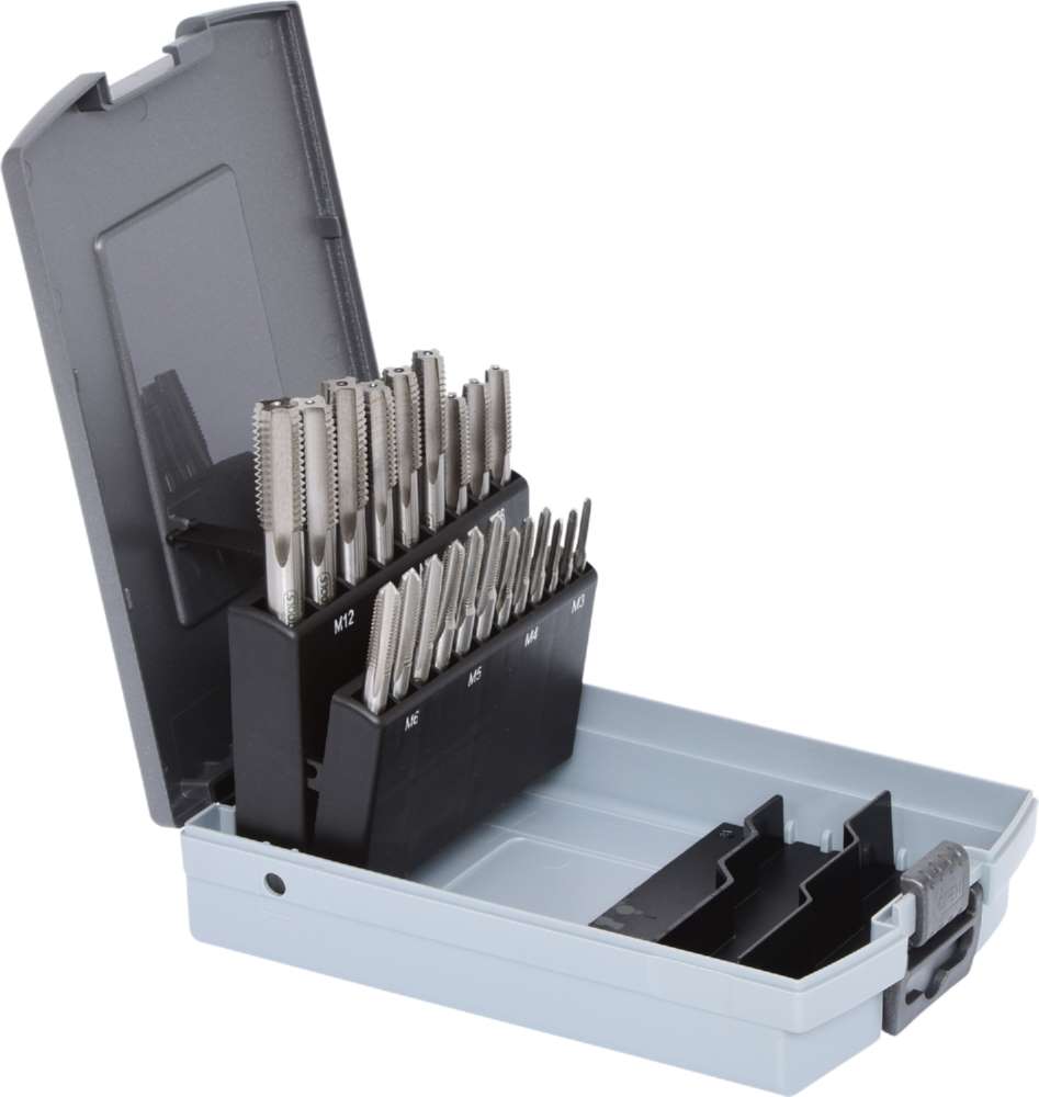 Produktbild KS Tools HSS Handgewindebohrersatz M3 bis M12 in Kunststoffkassette 21 Teile bild 4