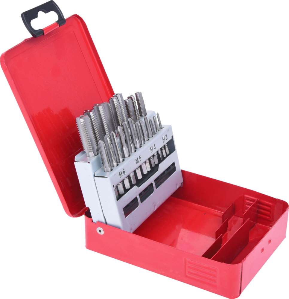 Produktbild KS Tools HSS Handgewindebohrersatz M3 bis M12 in Stahlblechkassette 21 Teile bild 4