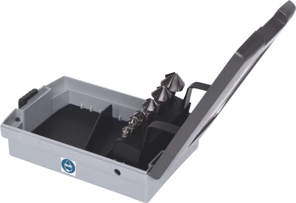 Produktbild KS Tools HSS Co5 Kegelsenker Entgratsenker Satz in Kunststoffkassette 6 Teile bild 2
