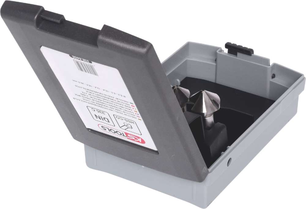 Produktbild KS Tools HSS Co5 Kegelsenker Entgratsenker Satz in Kunststoffkassette 6 Teile bild 3