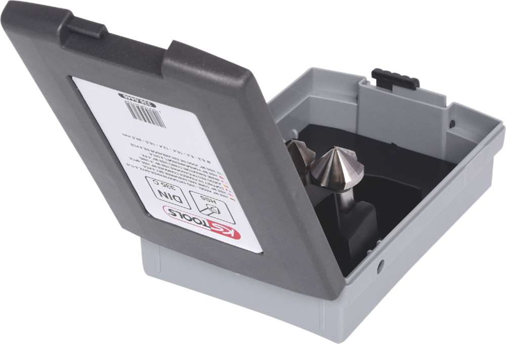 Produktbild KS Tools HSS Kegelsenker Entgratsenker Satz in Kunststoffkassette 6 Teile bild 3