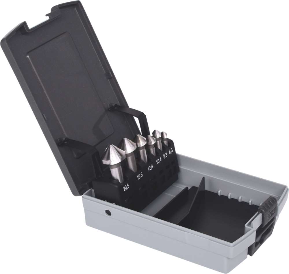 Produktbild KS Tools HSS Kegelsenker Entgratsenker Satz in Kunststoffkassette 6 Teile bild 4