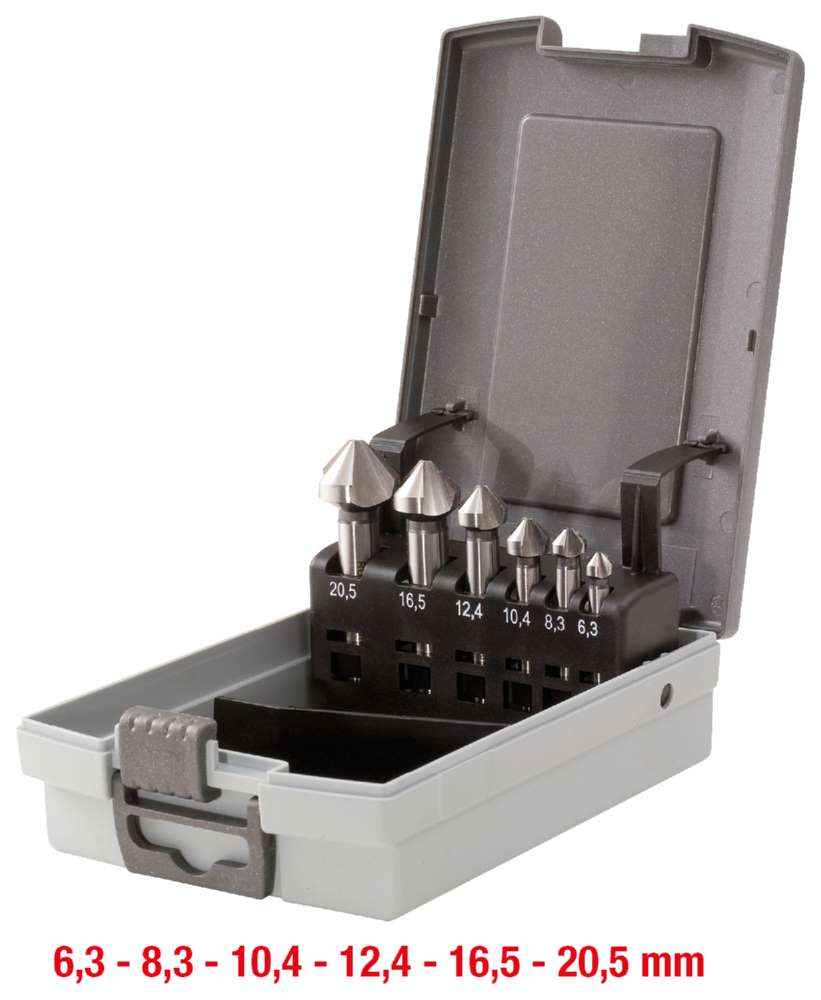 Produktbild KS Tools HSS Kegelsenker Entgratsenker Satz in Kunststoffkassette 6 Teile bild 5