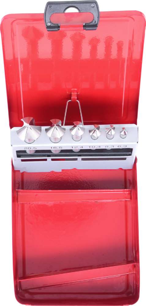 Produktbild KS Tools HSS Kegelsenker Entgratsenker Satz in Stahlblechkassette 6 Teile bild 5