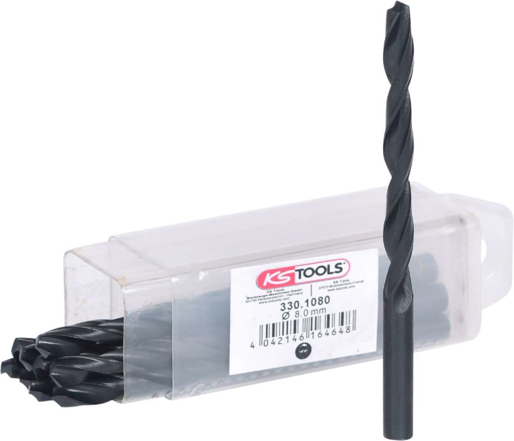 Produktbild KS Tools HSS R Spiralbohrer 8mm 10er Pack