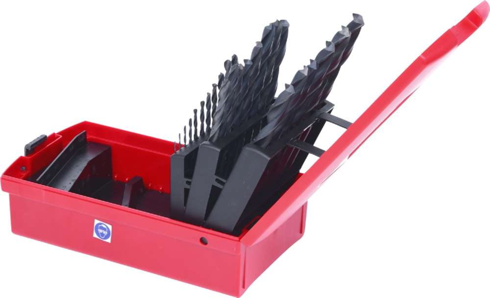 Produktbild KS Tools HSS R Spiralbohrer Satz Kunststoffkassette 25 teilig 1 bis 13mm bild 2