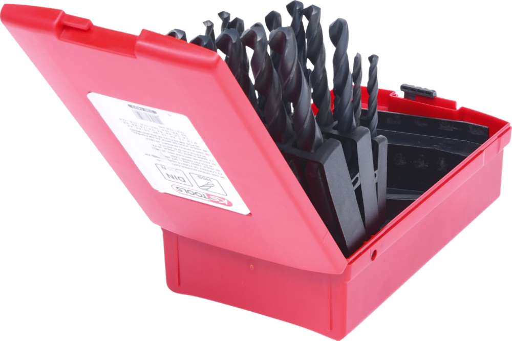 Produktbild KS Tools HSS R Spiralbohrer Satz Kunststoffkassette 25 teilig 1 bis 13mm bild 3