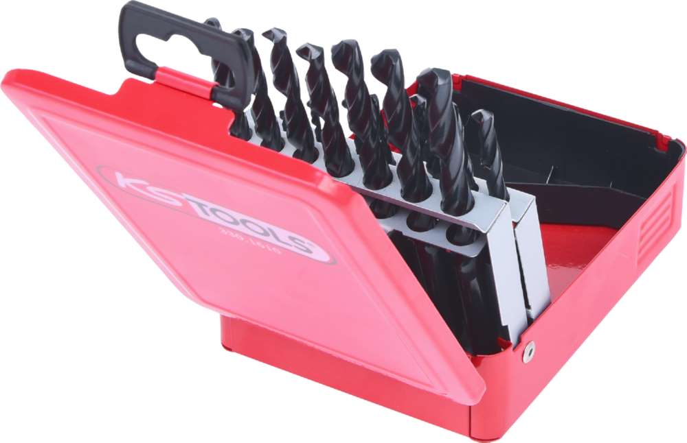 Produktbild KS Tools HSS R Spiralbohrer Satz Stahlblechkassette 19 teilig 1 bis 10mm bild 3