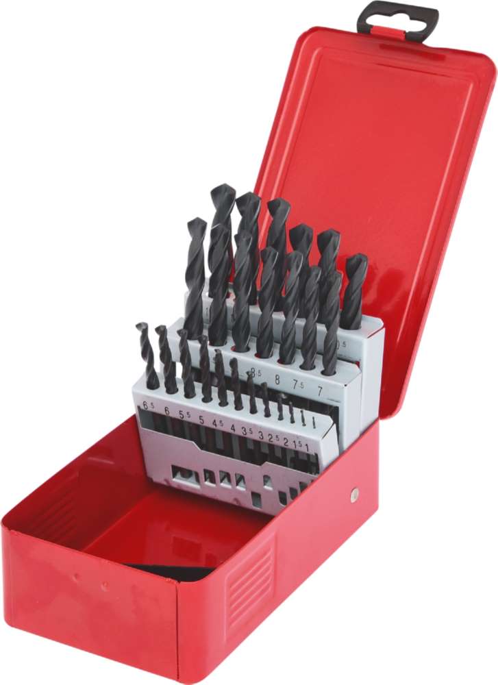 Produktbild KS Tools HSS R Spiralbohrer Satz Stahlblechkassette 25 teilig 1 bis 13mm