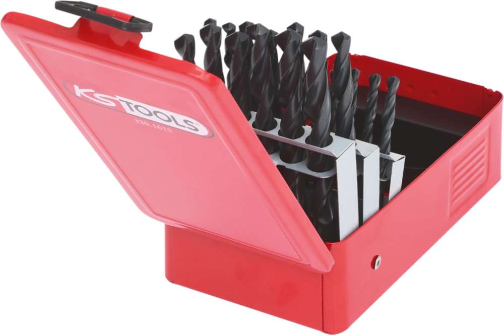 Produktbild KS Tools HSS R Spiralbohrer Satz Stahlblechkassette 25 teilig 1 bis 13mm bild 3