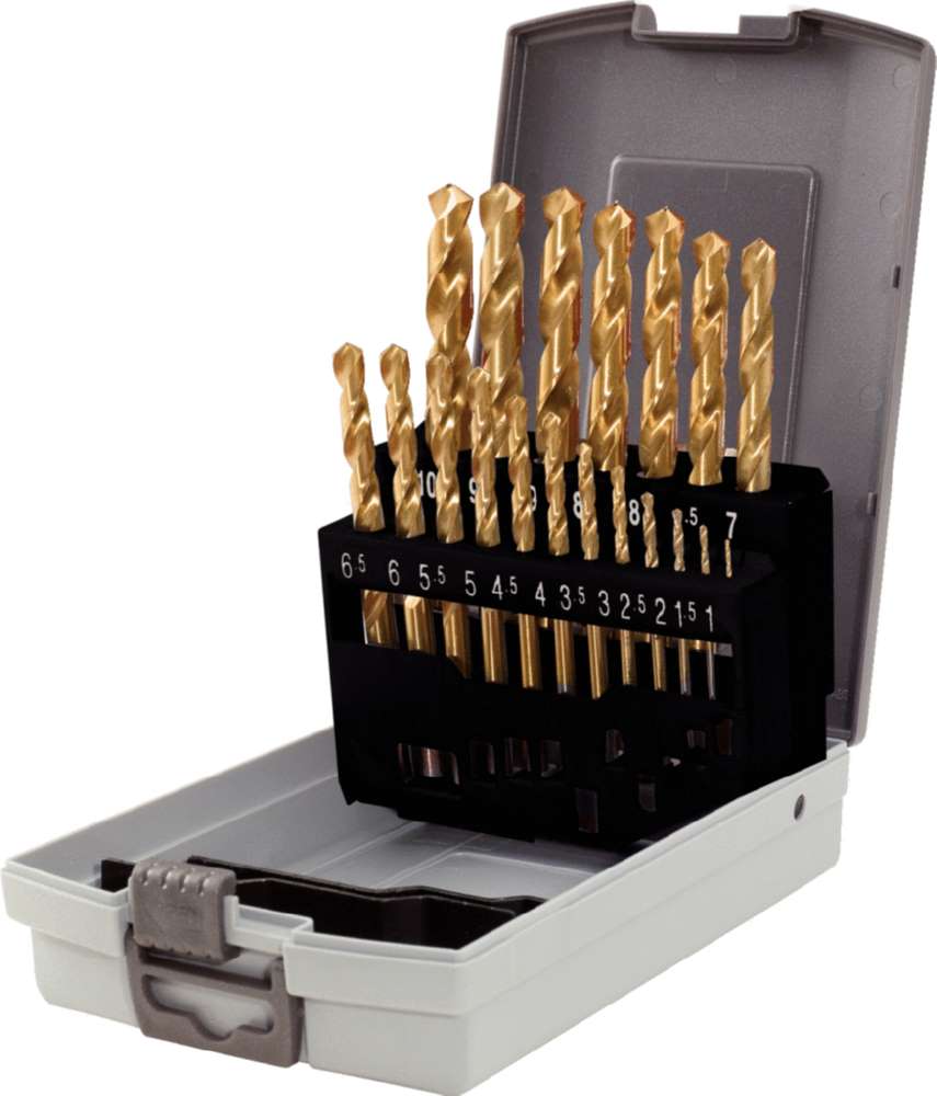 Produktbild KS Tools Spiralbohrersatz HSS TiN in Kunststoffkassette 19 Teile