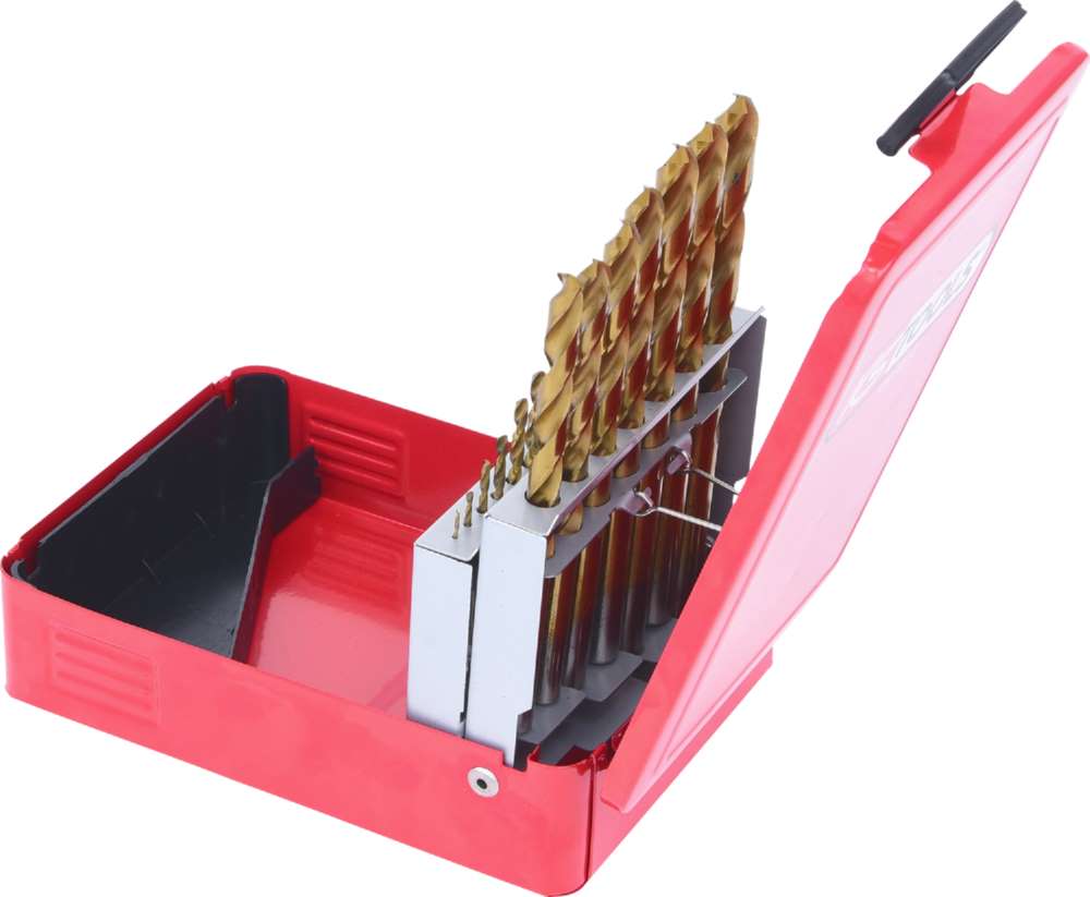 Produktbild KS Tools Spiralbohrersatz HSS TiN in Stahlblechkassette 19 Teile bild 2