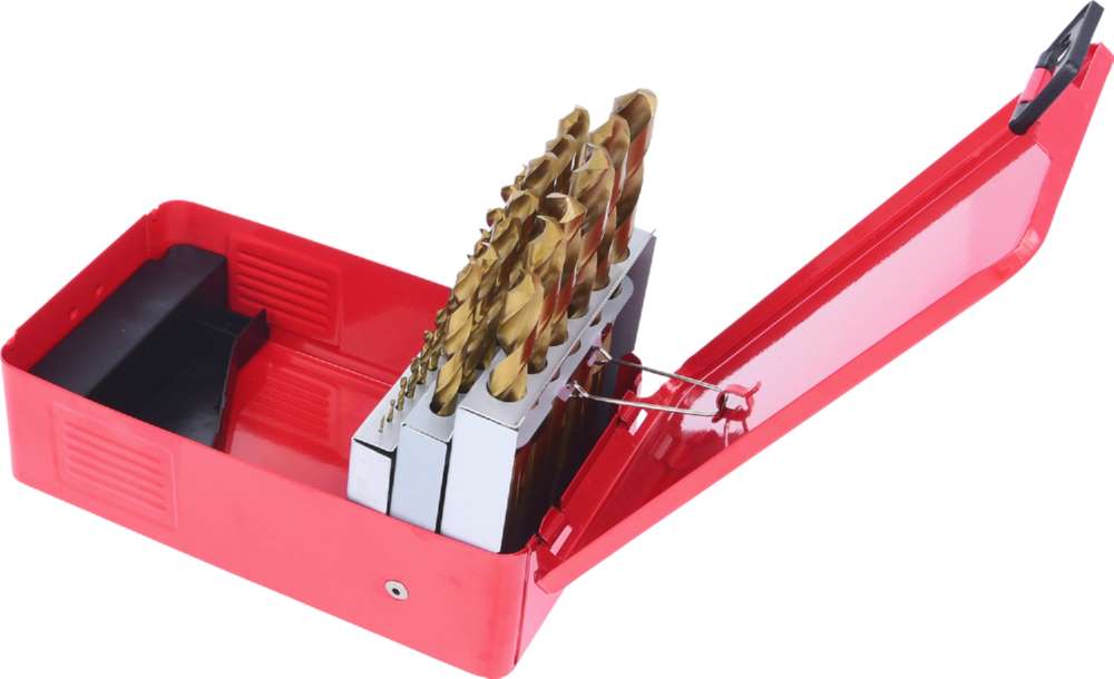 Produktbild KS Tools Spiralbohrersatz HSS TiN in Stahlblechkassette 25 Teile bild 2