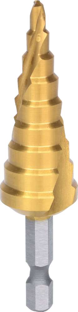 Produktbild KS Tools HSS TiN Stufenbohrer Bit 1/4 Zoll 9 Stufen 4 bis 20 mm bild 4
