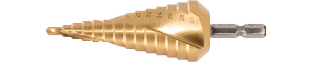 Produktbild KS Tools HSS TiN Stufenbohrer 7 Stufen 5 bis 28 mm