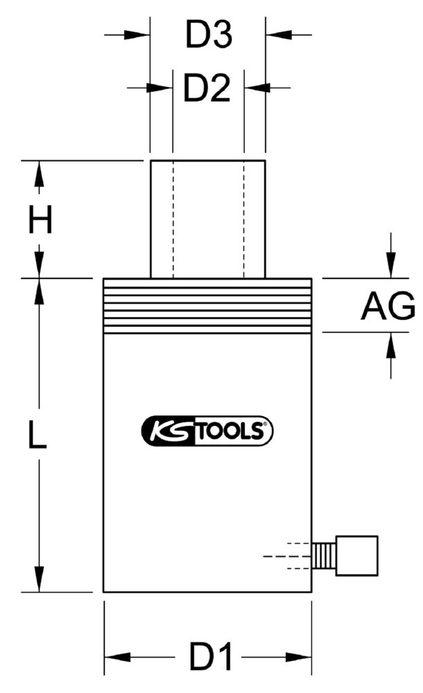 Produktbild KS Tools LKW Hydraulik Hohlkolben Zylinder 12 t bild 4