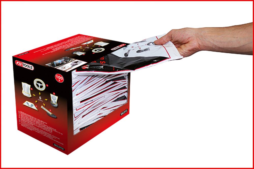 Produktbild KS Tools PKW Innenraum Schoner Set 5 in 1 PKW 100 Pack bild 2