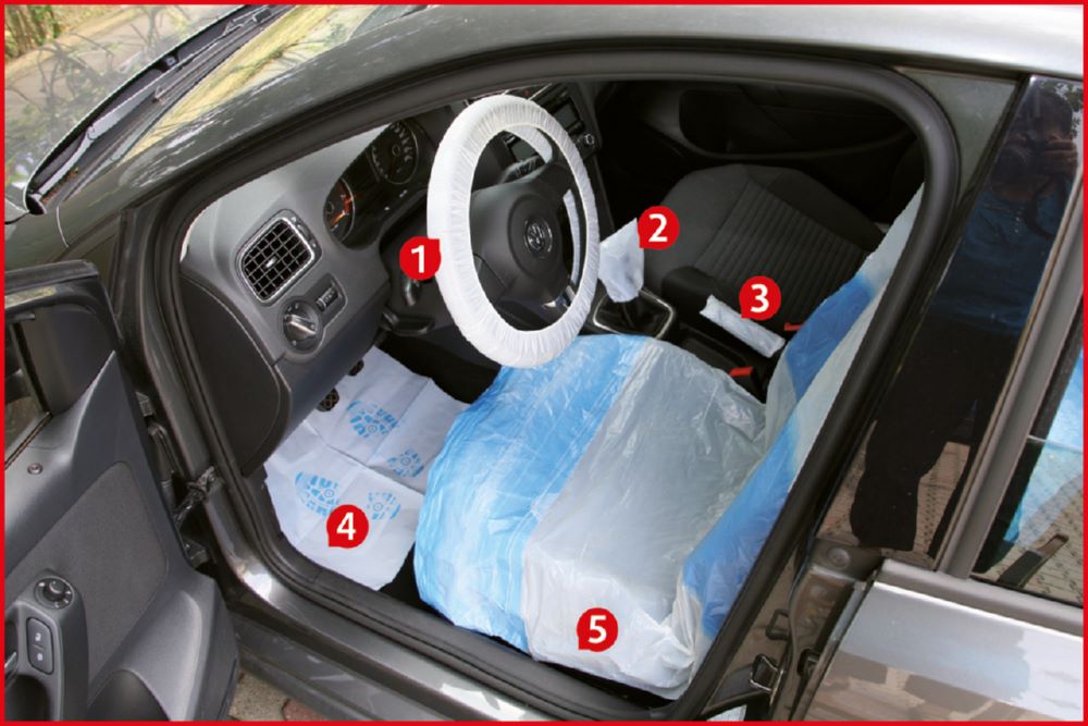 Produktbild KS Tools PKW Innenraum Schoner Set 5 in 1 PKW 100 Pack bild 3