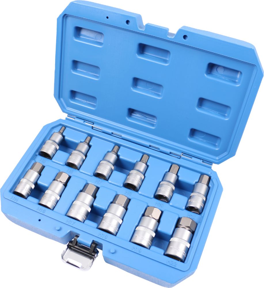 Produktbild Brilliant Tools Bit Stecknuss Satz 1/2 Zoll Innensechskant 12 Teile 5 bis 22 mm
