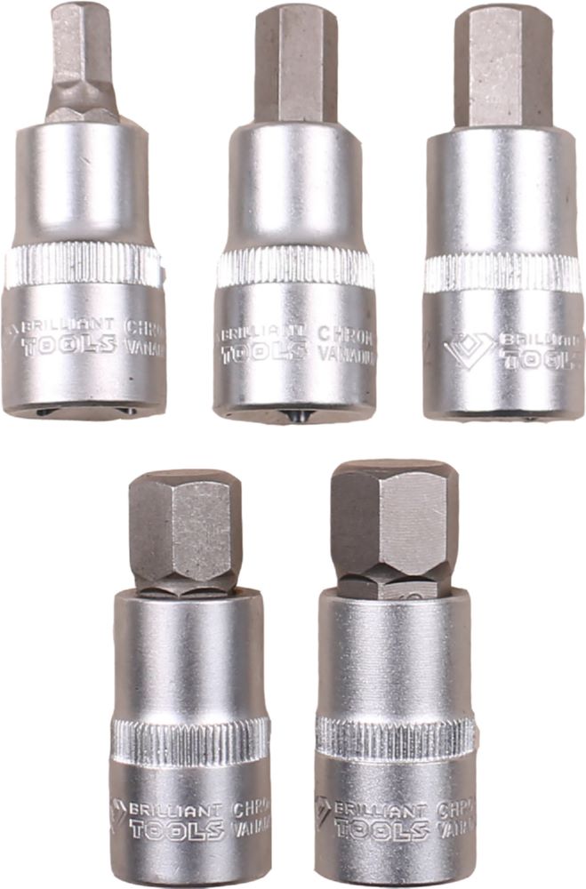 Produktbild Brilliant Tools Bit Stecknuss Satz 1/2 Zoll Innensechskant 12 Teile 5 bis 22 mm bild 2